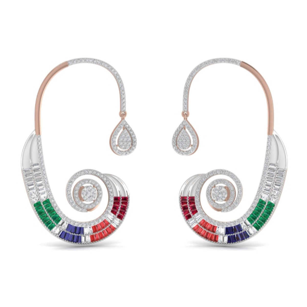 The Starlight Emerald & Diamond Chandelier Earrings
