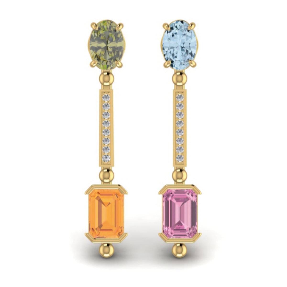 The Symphony Ruby & Diamond Chandelier Earrings