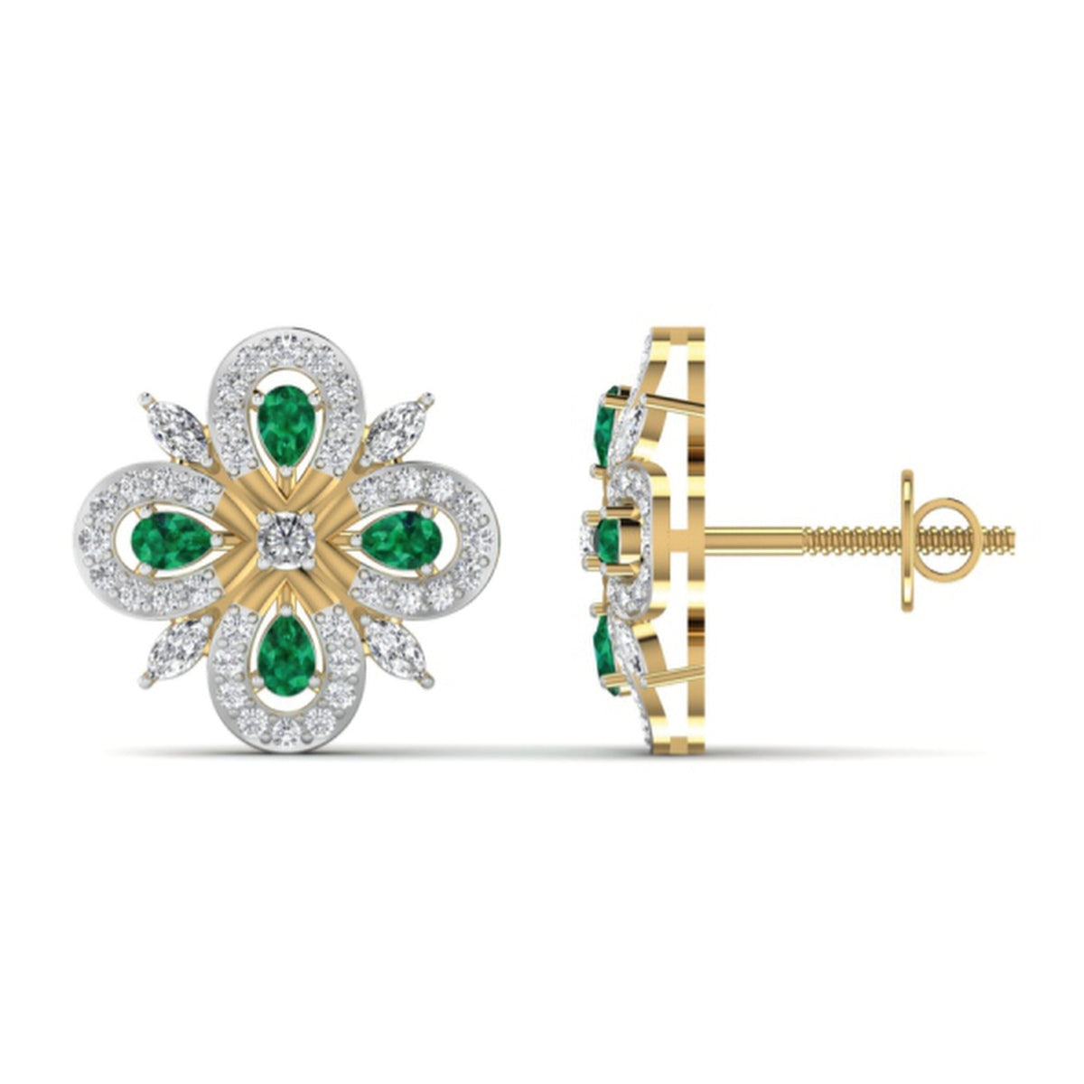 The Tivoli Emerald & Diamond Chandelier Earrings