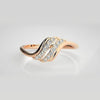 The Trio Wave Pavé Diamond Ring