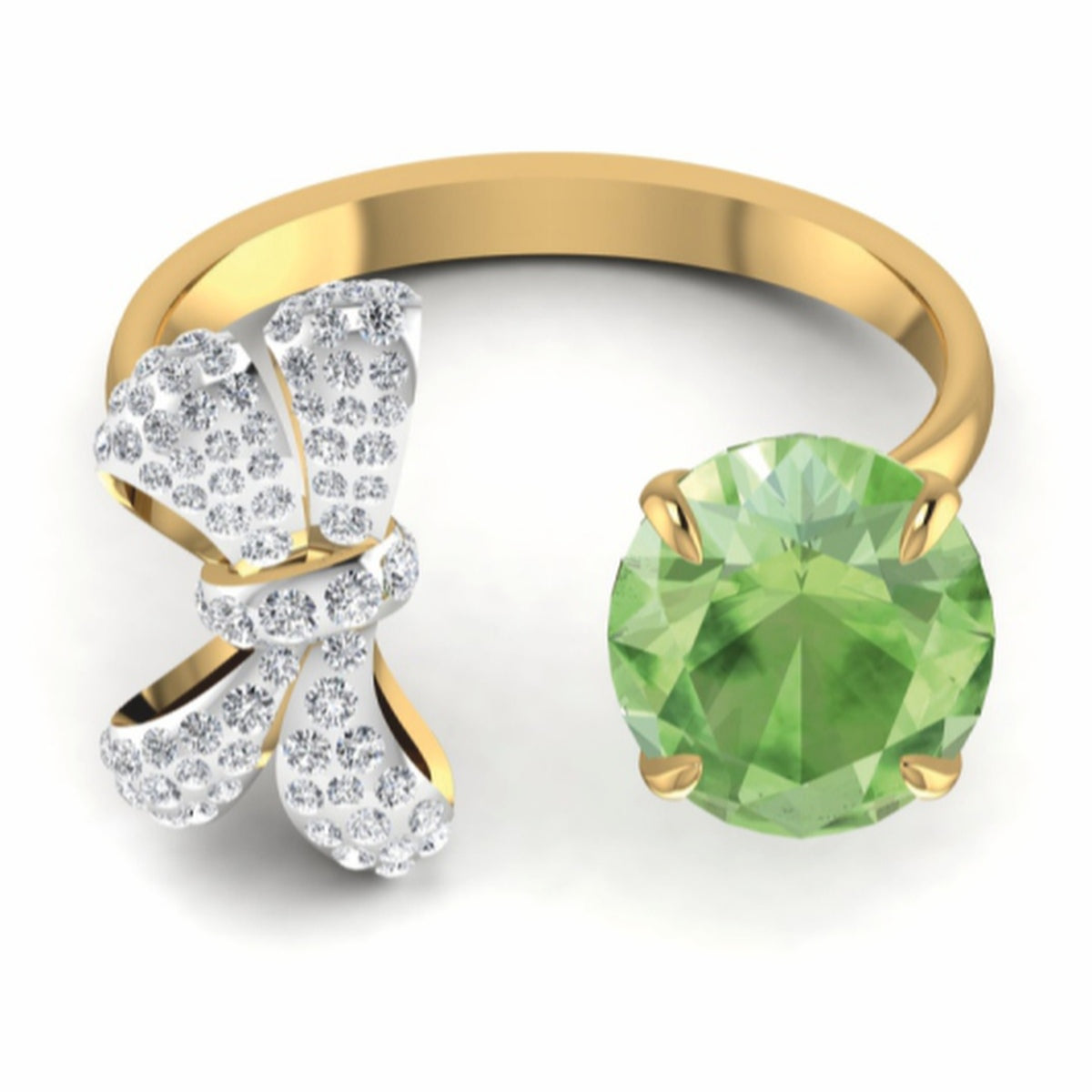 The Valence Emerald & Diamond Cocktail Ring