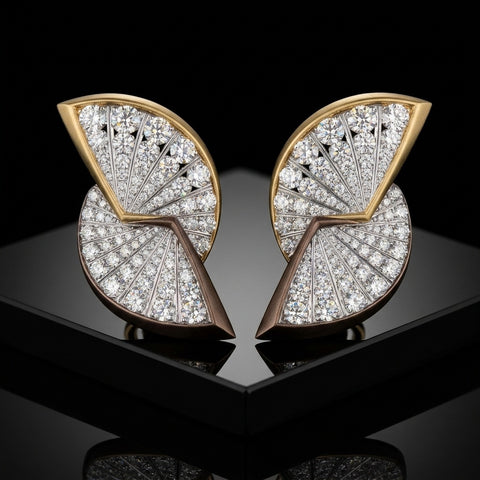 The Éventail Kinetic Diamond Statement Earrings