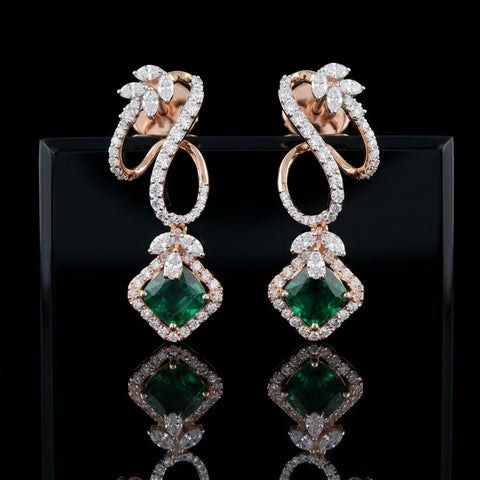 The Verdant Grace Drop Earrings