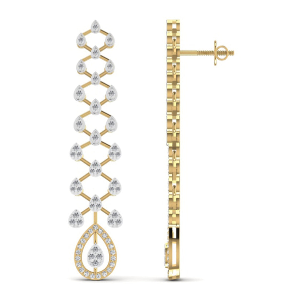 The Verona Diamond Chandelier Earrings