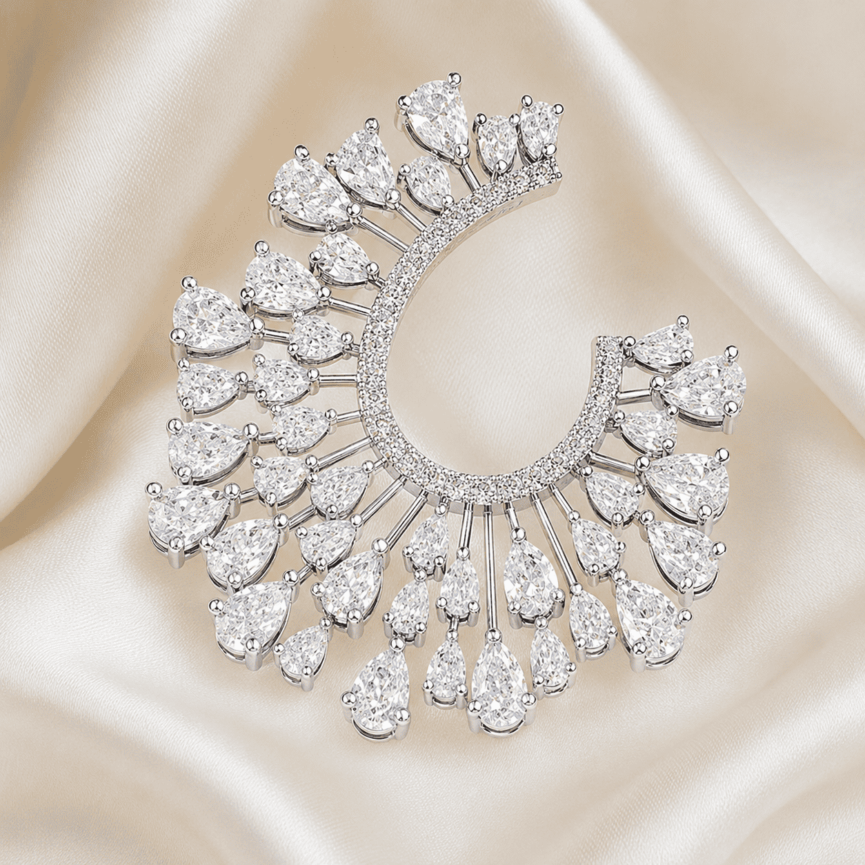 The Celestial Sunburst Diamond Earring & Pendant Set