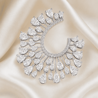 The Celestial Sunburst Diamond Earring & Pendant Set
